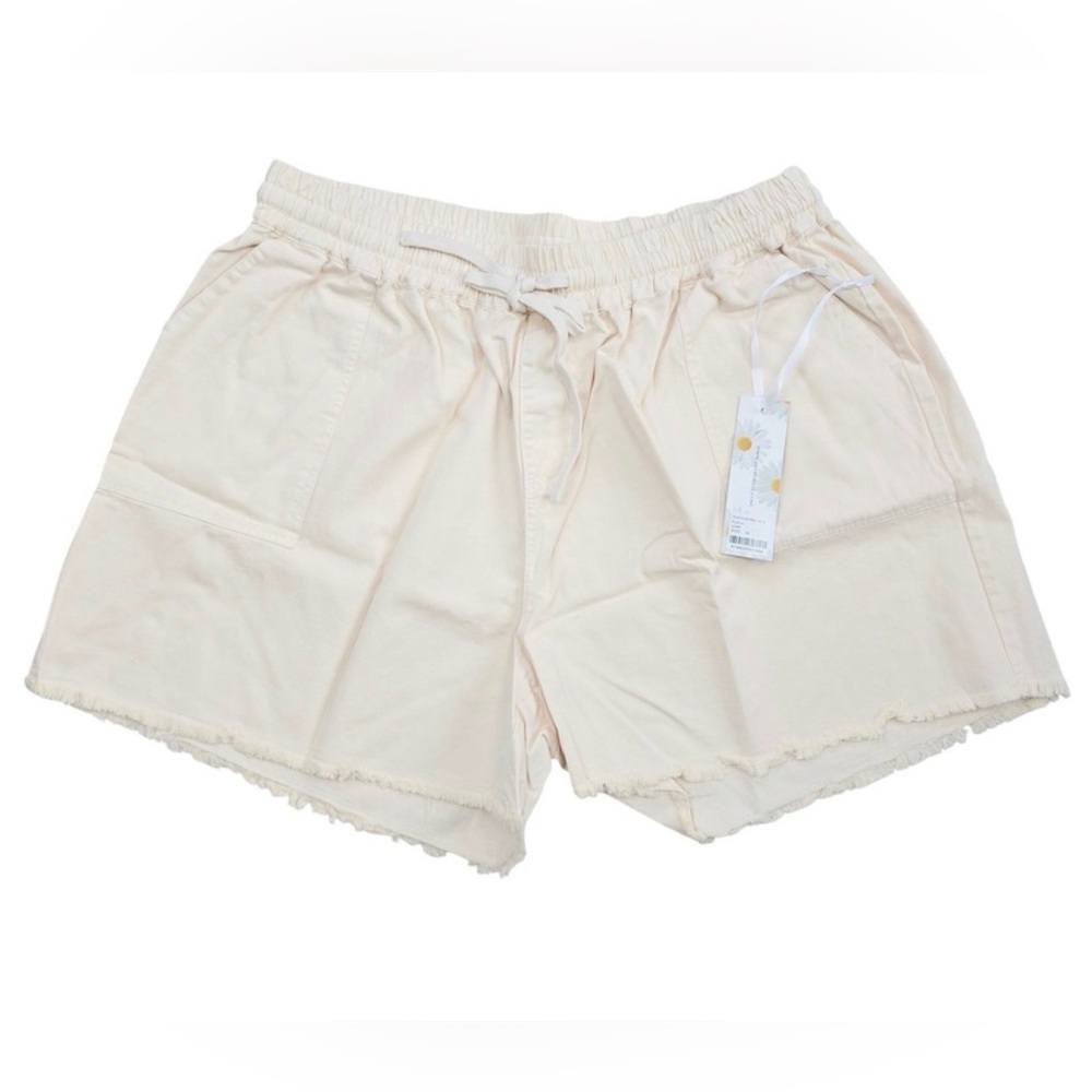 Given Kale NWT Blush Utility Cargo Drawstring Shorts Plus Size 2X Frayed
Hem